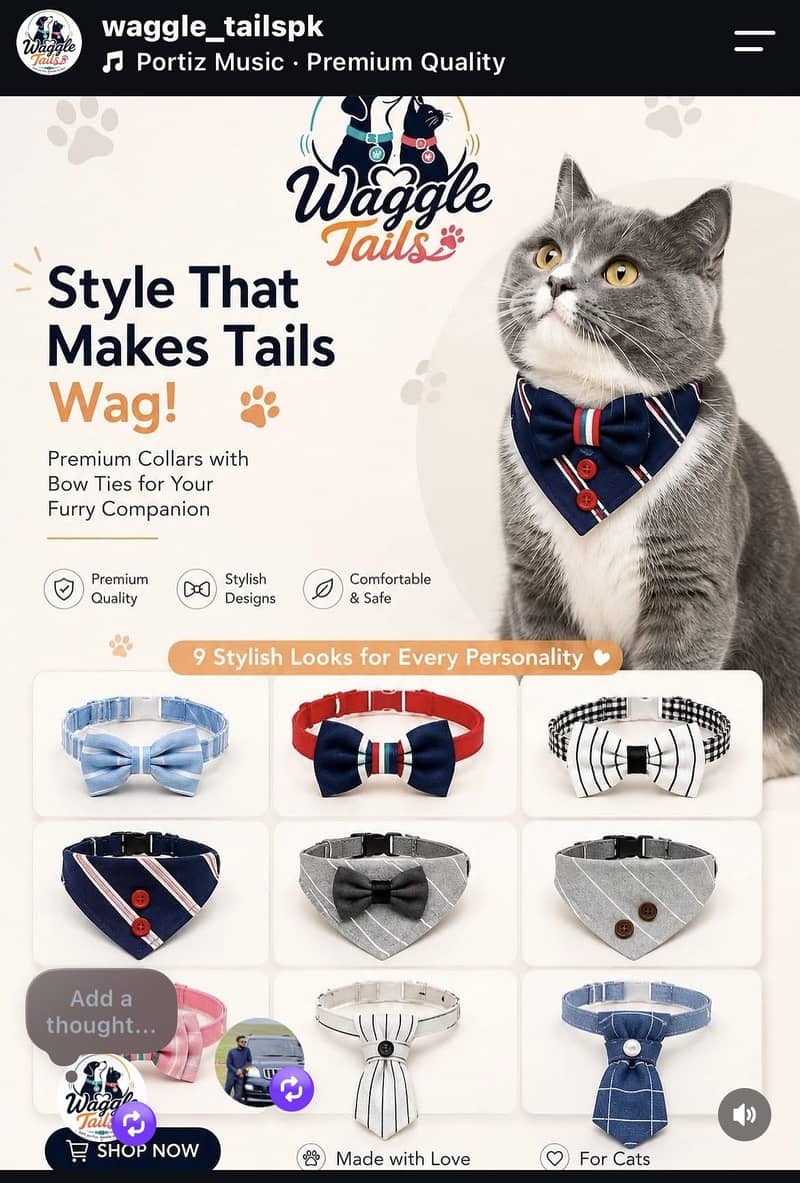 Handmade Premium Cat Collars | Adjustable & Customizable 9