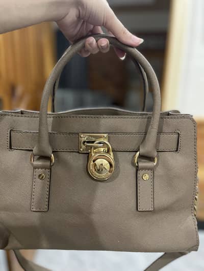 Michael Kors Hamilton Moderne SM Satchel – Brown Original Designer Bag