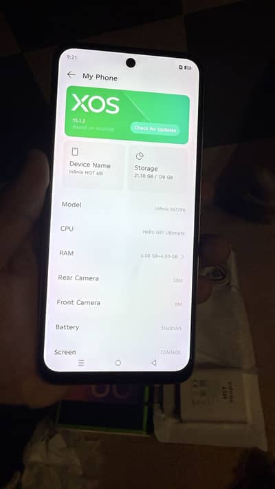 Infinix Hot 60i With Box Official PTA