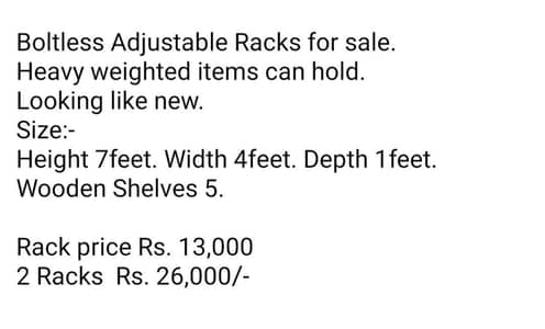 3 Racks - Heavy Weighted Metal Racks with Shelves