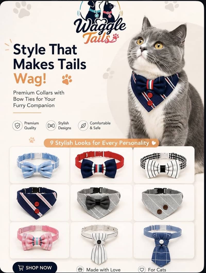 Handmade Premium Cat Collars | Adjustable & Customizable 13