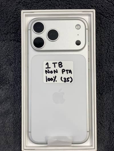 Apple iPhone 17 Pro Max 1TB Silver LLA 35 cc Mint condition Nonpta