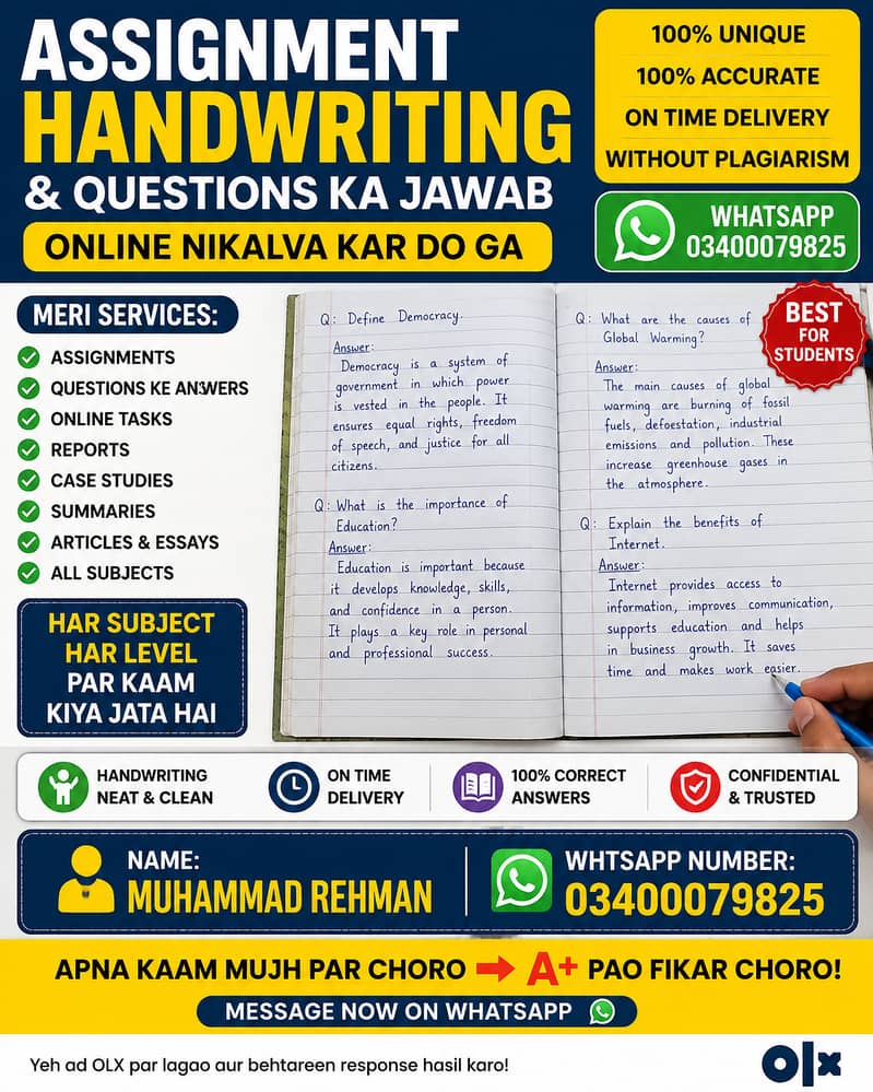 Assignment Handwriting service 0