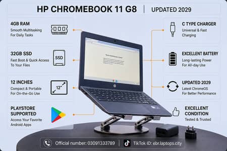 HP Chromebook 11 G8 4gb Ram,32gb storage