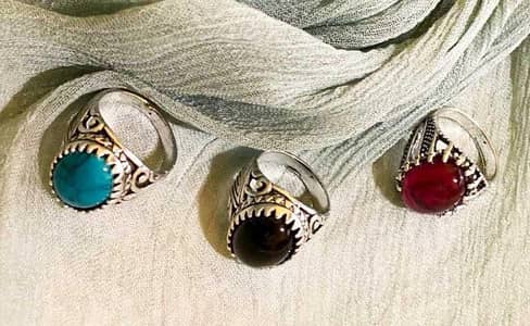 **Men's 3-Piece Turkish Silver Plated Ring Set** 