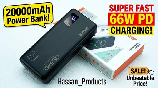 SIME 20000mAh 66W PD Power Bank – Used – Excellent Condition