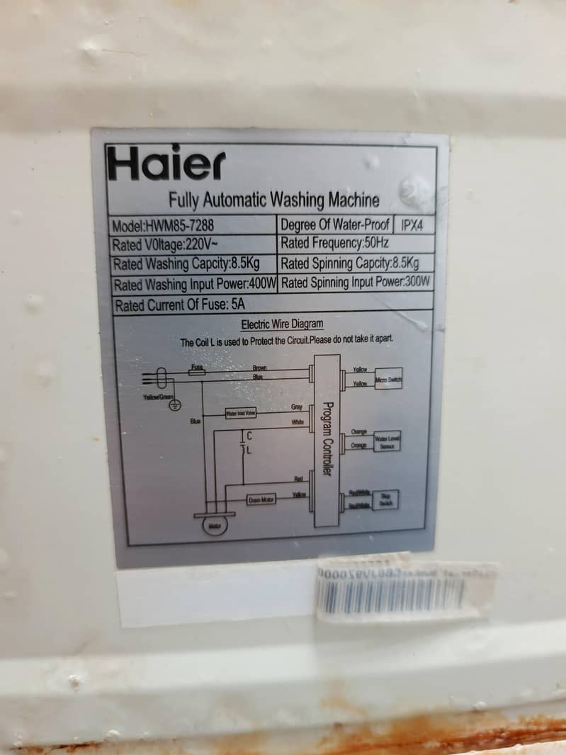 Haier Fully automatic washing Machine 8