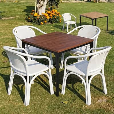 new upvc 4 chairs and 3 tables