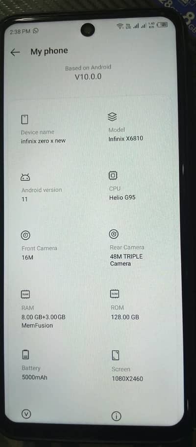 Infinix Zero X New