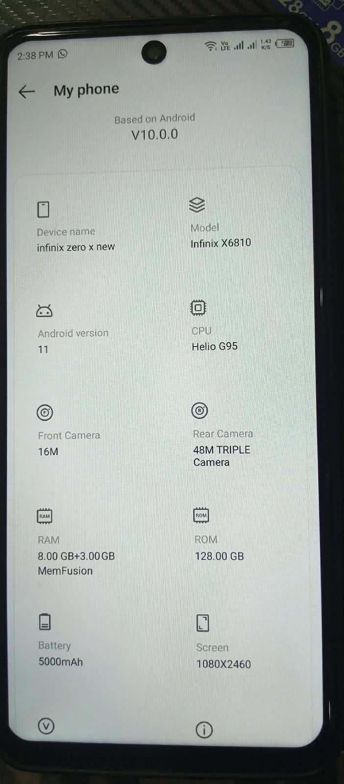Infinix Zero X New 0