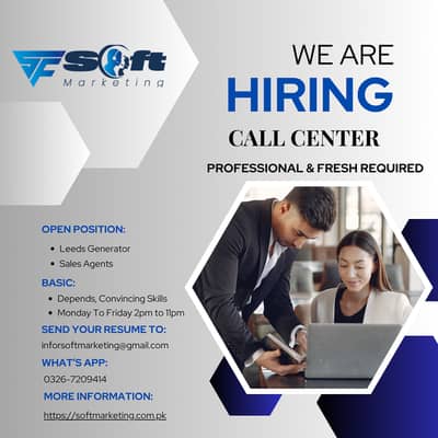 Staff Required – Male & Female |