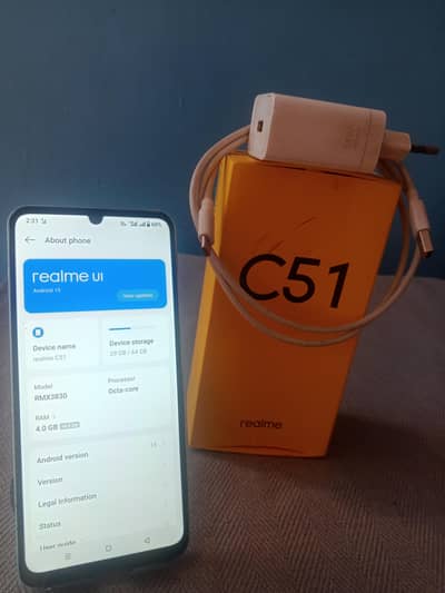 Realme C51 4GB 64GB PTA Approved | 5000mAh | 33W | 50MP Camera