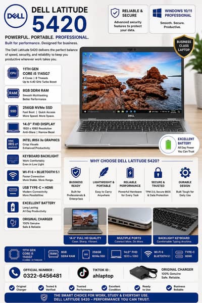 DELL Latiude 5420 core i5 8gb/256gb NVME