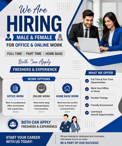 Hiring Staff for Online Work.