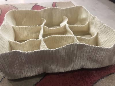 Handmade Crochet Wardrobe Organizer Box for Small Clothing items