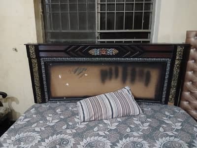 Bed with mattress