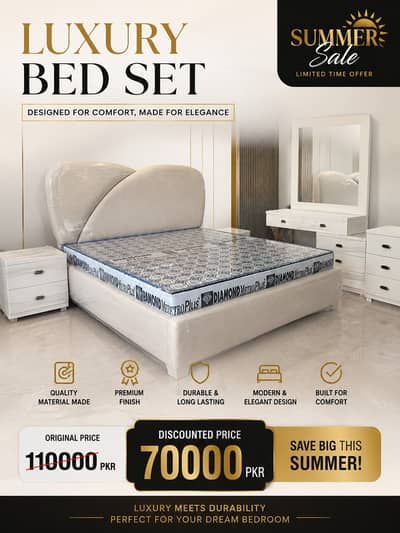Bed set / Luxury Bed set / King size bed / Double bed / bedroom set