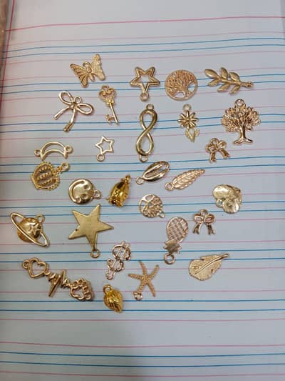 Golden silver charms