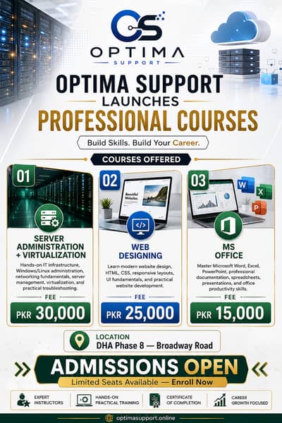Professional Courses are available in reasonable cost