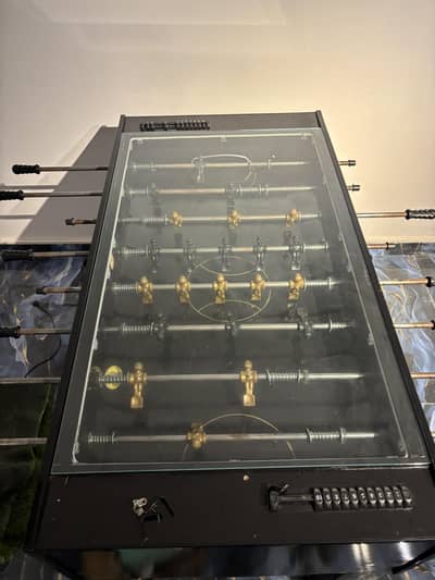 Foosball Table - Table Soccer / Foose Ball wigh glass top & lights