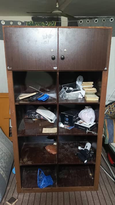 Wooden Almari / Storage Cabinet – 8 Shelves | Good Condition