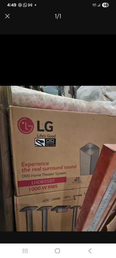 LG home theater 5.1 dts 1000RMS