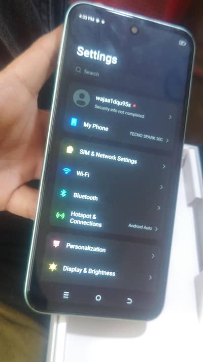 Tecno spark 30c 6/128 complete box and adapter