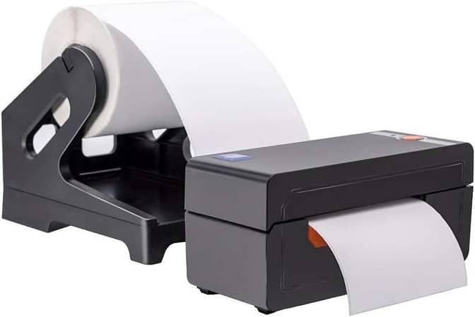 Shipping Label Printer: 4x6 Thermal Label Printer with USB & Bluetooth (Phone, Windows & Mac) for 100x150mm labels