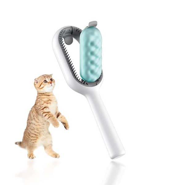 3 in 1 Cat Brush for Indoor Cats: Grooming Massager, Deshedding Comb, and Fur Remover for Furniture