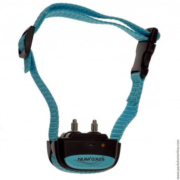 Rechargable Anti-bark collRechargeable Anti-bark collar Num'axes iki Pulse - sound and electrostatic stimulationar Num'axes iki Pulse - sound and electrostatic stimulation