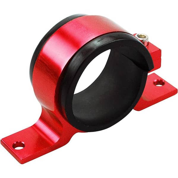 Universal Aluminum 60mm Car Fuel Pump Fuel Filter Mounting Tube Clamp Mount Kit Red