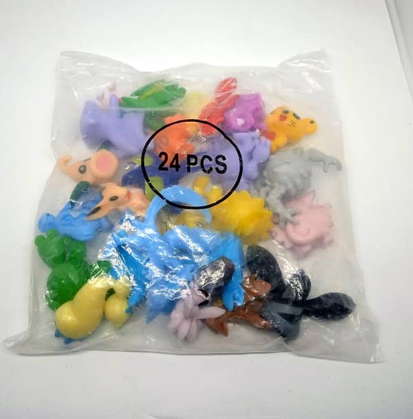 24 pcs Mini Plastic Toys: Animals and Birds