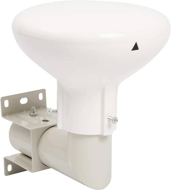 SLx 27895K4 Outdoor Aerial, Digidome For TV Digital Free view HD 360° Omni Directional Amplified Antenna with Integrated 4-G Filter and Full Installation Kit, White