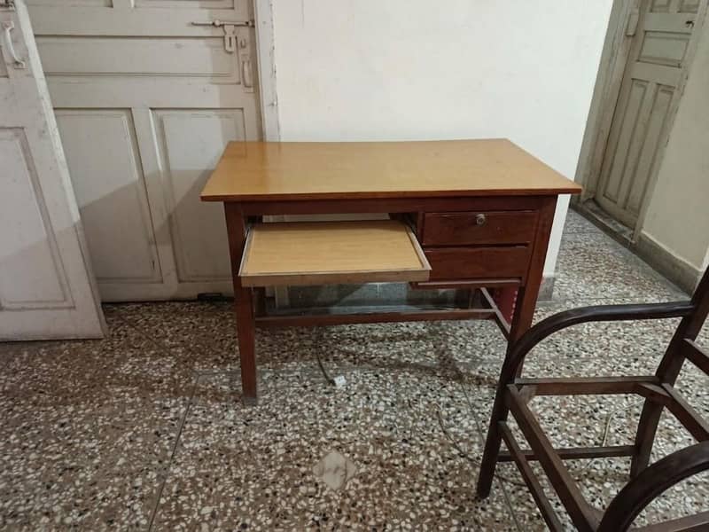 2 Solid Wood Office / Computer Study Table with Pull-Out Keyboard Tray 0
