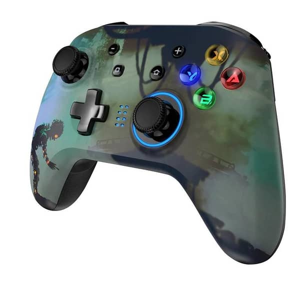 EasySMX Wireless Pro Controller 5 Gear Adjustable Led and Dual Vibration, Wireless Bluetooth, USB-C Type, Compatible with all systems of Switch. It can also be wired to a PC (Support Windows XP/ 7/8/10/11).