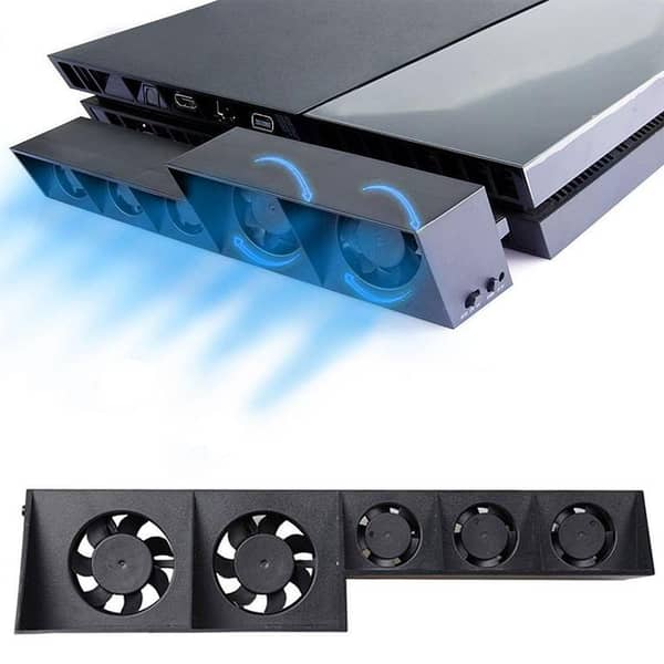 Auto Turbo Cooling Fan for PS4 – External USB Cooler with Automatic Temperature Sensor, Heat Exhaust Radiator for PlayStation 4