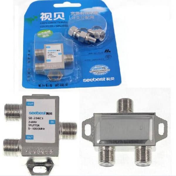 SeeBest CATV Directional Coupler / Splitter – 1 In, 2 Out, 3-Way CATV Signal Splitter
