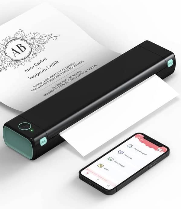 Phomemo M08F A4 Portable Thermal Printer – Wireless Bluetooth Printer for Phone or PC (8.26" x 11.69" A4 Paper)