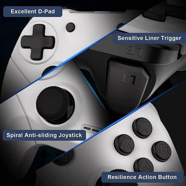 Wireless Game Controller for PC, PS3, Android Phones, Tablets, TV Box, Steam - 2.4G Remote Gamepad Joystick with Dual Vibration, Plug and Pl- About this item