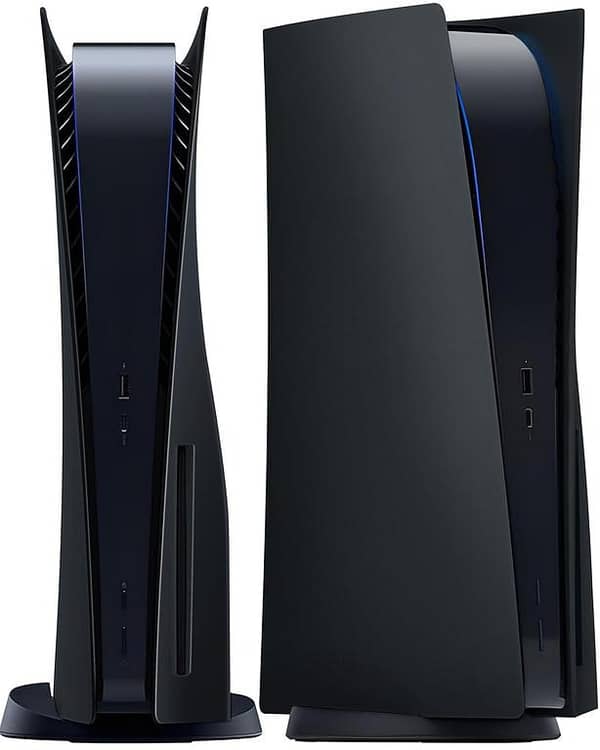 Joso Faceplate for PS5 Disc Edition – Anti-Scratch Dustproof Replacement Cover Skin, Hard Shell Case Compatible with PlayStation 5 Console (Disc Version), Easy Installation, Ventilation Design – Black