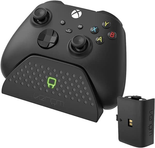 Venom Single Controller Charging Dock with Rechargeable Battery Pack for Xbox Series X S Xbox One Black