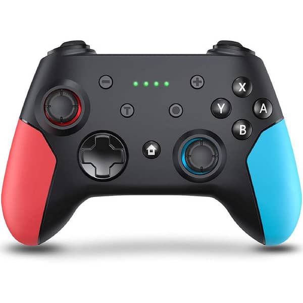 Switch Pro Controller for Switch an PC, Wireless Remote Control Switch Controllers Gamepad Joystick Compatible with Switch Console Supports Gyro Axis Turbo And Double Vibration, Burst Shock Wake-up Switch pro Wireless Bluetooth Gamepad SD-16 Left red Righ