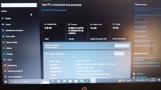 hp core i5 4 generation laptop in Good condition