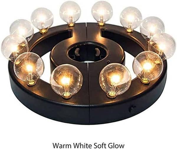 ZHONGXIN Umbrella Light: Battery-Operated Wireless LED Pole Light with Remote, 12 Warm White G40 Bulbs