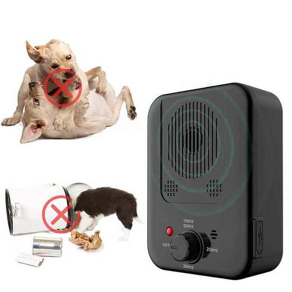 Anti Barking Device, Bark Control Device, Dog Barking Deterrent with  Adjustable Level Sonic Bark Up Dog Training Tools to 50 Ft Range Safe  for Dogs, black, Rechargeable