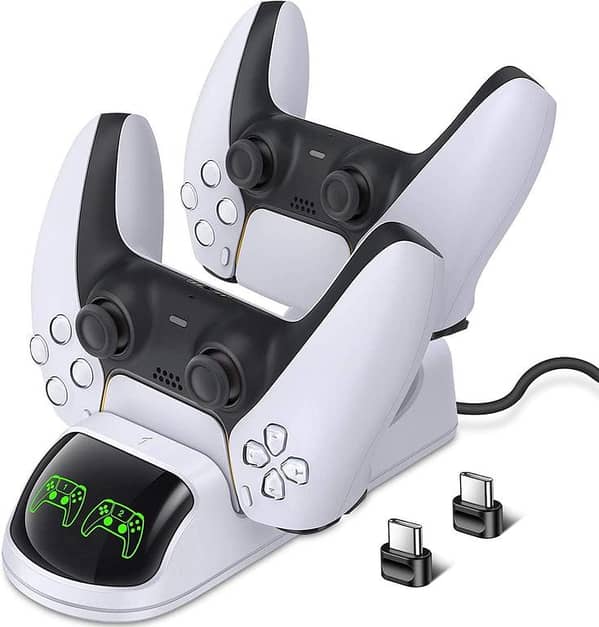DOBE PS5 Controller Charging Dock TP5-0506 Dual Charging USB Type-C Compact Tabletop Charger Black