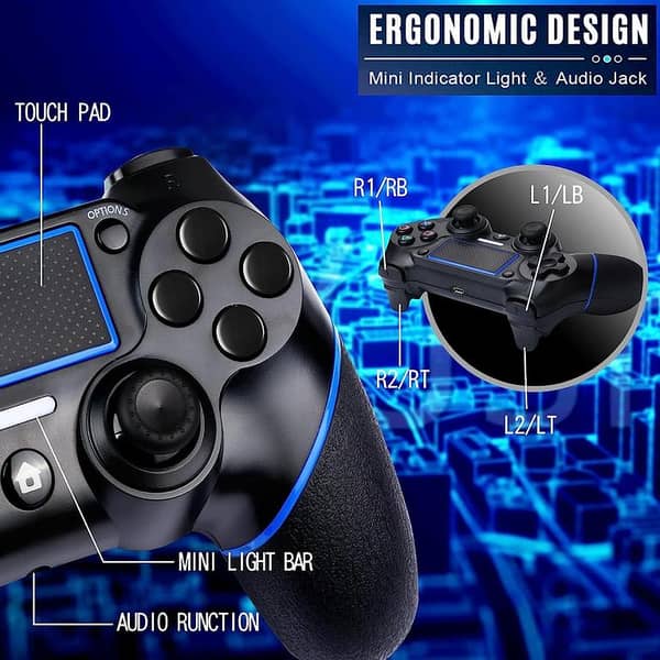 Wireless controller is designed to use on PS-4/PS-4 Pro/PS-4 Slim, you can also use it on P3 or Windows PC (Only wired connection for P3/PC). Discover greater precision, comfort and control.