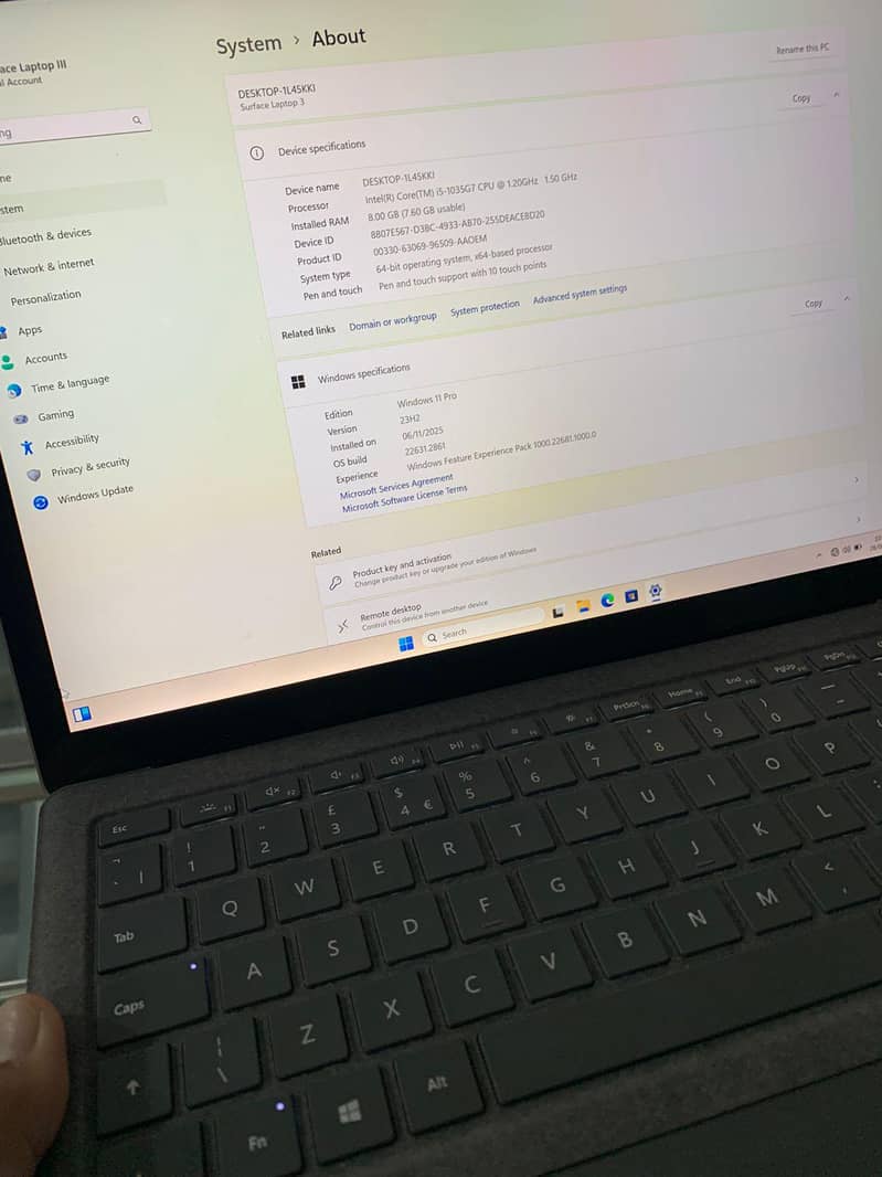 Microsoft surface laptop 3 6
