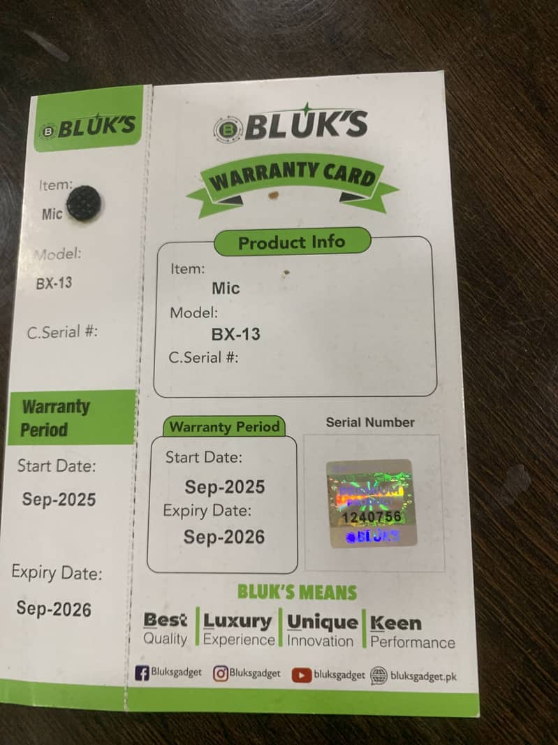 BLUK’S Wireless  Mic 8
