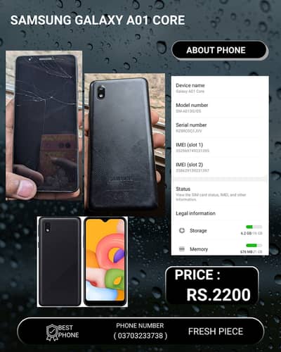 Samsung Mobile A01 Core